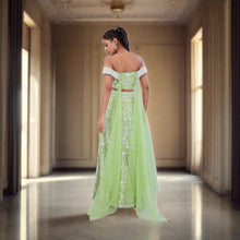 Load image into Gallery viewer, Green Gara Work Lehenga