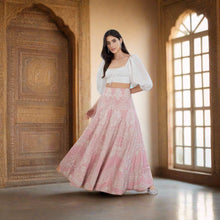 Load image into Gallery viewer, Baby Pink Gara Lehenga set