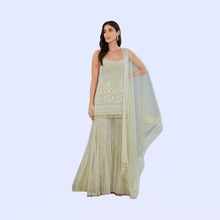 Load image into Gallery viewer, Reshma in Pixie Dust Sharara Set - Meadow Green