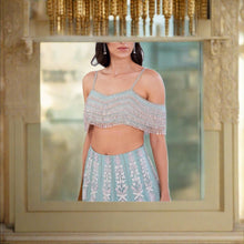 Load image into Gallery viewer, Teal Green Lehenga Set
