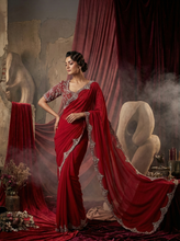 Load image into Gallery viewer, Osa Saree in Red