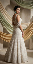 Load image into Gallery viewer, GIA Hand embroidered Lehenga with drape corset blouse