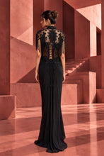 Load image into Gallery viewer, Ember Corset Skirt Set with Cape - Black