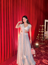 Load image into Gallery viewer, Medha in Lumina Sharara Set - Uranian Blue