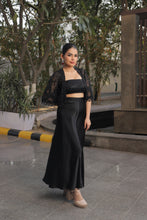 Load image into Gallery viewer, Black Jacket and Skirt Set