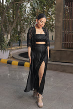 Load image into Gallery viewer, Black Jacket and Skirt Set