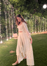 Load image into Gallery viewer, Kayjay in Ivory Jacket with Draped Skirt Set