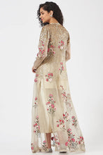 Load image into Gallery viewer, Ivory Floral Embroidered Cape Set