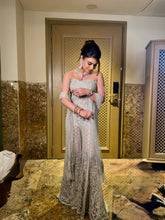 Load image into Gallery viewer, Silver Corset-Sharara Set
