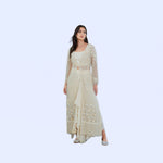Load image into Gallery viewer, Kayjay in Ivory Jacket with Draped Skirt Set
