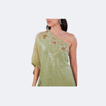 Load image into Gallery viewer, One shoulder Green Sharara Set
