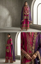 Load image into Gallery viewer, Pink Choga Set with Contrast Dupatta
