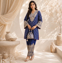 Load image into Gallery viewer, Navy Blue Bandhani Salwar Set
