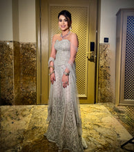 Load image into Gallery viewer, Silver Corset-Sharara Set
