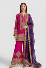 Load image into Gallery viewer, Pink Choga Set with Contrast Dupatta
