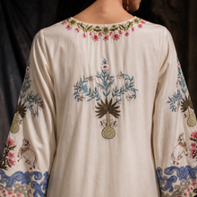 Load image into Gallery viewer, Chandni Pichwai Kurta Set — Ivory
