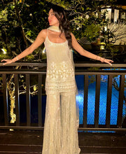 Load image into Gallery viewer, Aishwarya in Pixie Dust Sharara Set - Meadow Green
