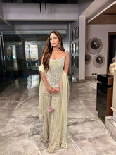 Load image into Gallery viewer, Aishwarya in Pixie Dust Sharara Set - Meadow Green
