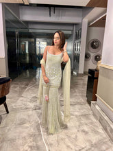 Load image into Gallery viewer, Aishwarya in Pixie Dust Sharara Set - Meadow Green
