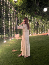 Load image into Gallery viewer, Kayjay in Ivory Jacket with Draped Skirt Set
