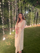 Load image into Gallery viewer, Kayjay in Ivory Jacket with Draped Skirt Set

