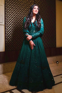 Emerald Green Anarkali Gown