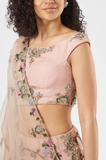 Load image into Gallery viewer, Pink Embroidered Lehenga Set
