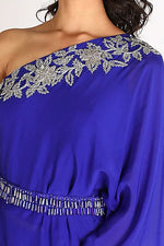 Load image into Gallery viewer, Cobalt Blue Embroidered Tunic Set
