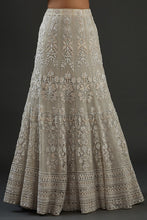 Load image into Gallery viewer, Hand embroidered Lehenga with drape corset blouse
