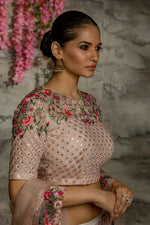 Load image into Gallery viewer, Ivory Floral Lehenga Set

