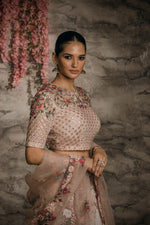 Load image into Gallery viewer, Ivory Floral Lehenga Set

