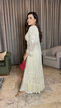 Load image into Gallery viewer, Kayjay in Ivory Jacket with Draped Skirt Set
