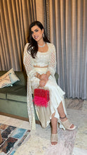 Load image into Gallery viewer, Kayjay in Ivory Jacket with Draped Skirt Set

