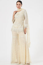 Load image into Gallery viewer, Ivory Hand Embroidered Gharara Set
