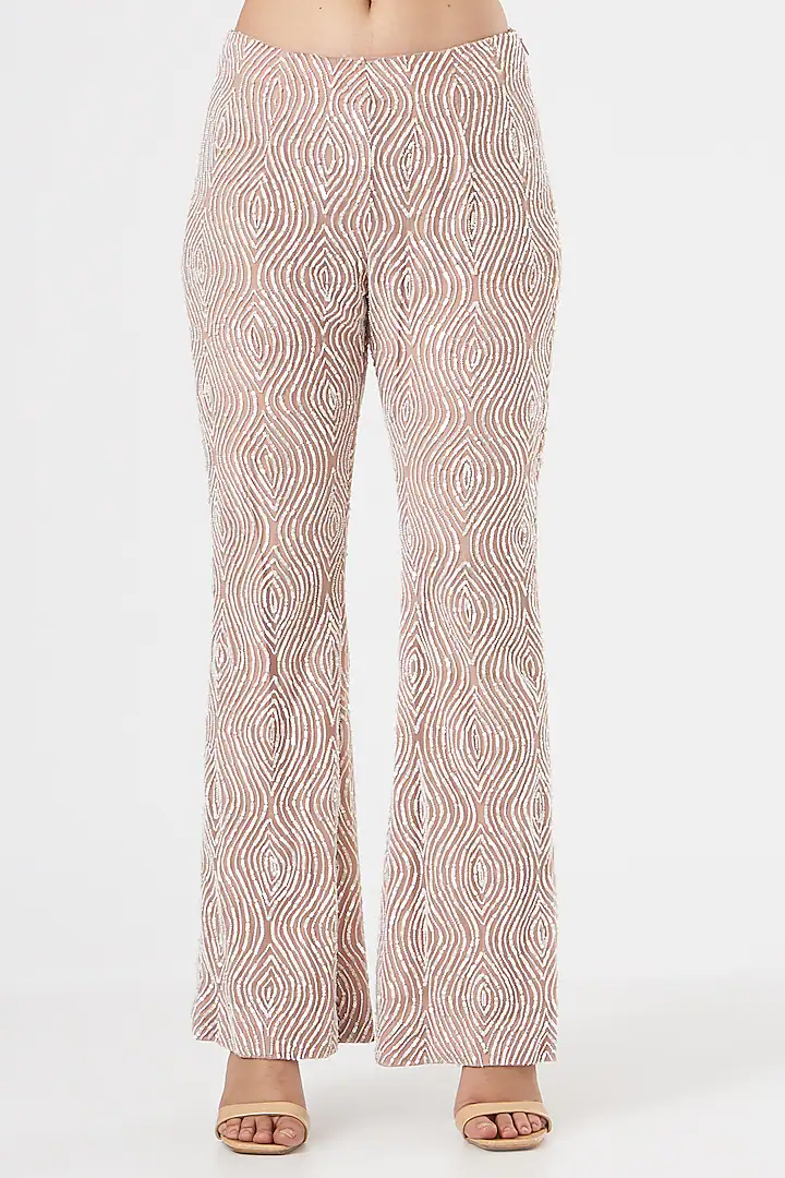 Dusty Pink Hand Embroidered Pant Set