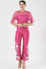 Load image into Gallery viewer, Hot Pink Embroidered Pant Set
