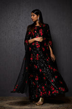 Load image into Gallery viewer, Black Anarkali Suit

